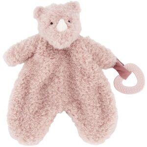 Carters Plush Pink Mauve RHINOCEROS TEETHER Rhino Security Lovey Baby Toy